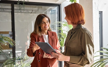 Two Girls Talking